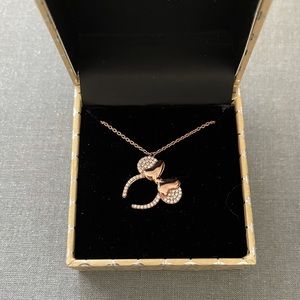 Rebecca Hook Rose Gold Minnie Mouse Ears Necklace